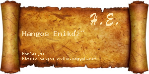 Hangos Enikő névjegykártya
